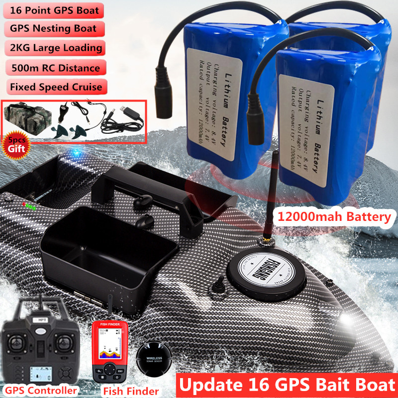 Bateau d'appât de pêche RC, cr - Fish Finder Transducer avis et prix